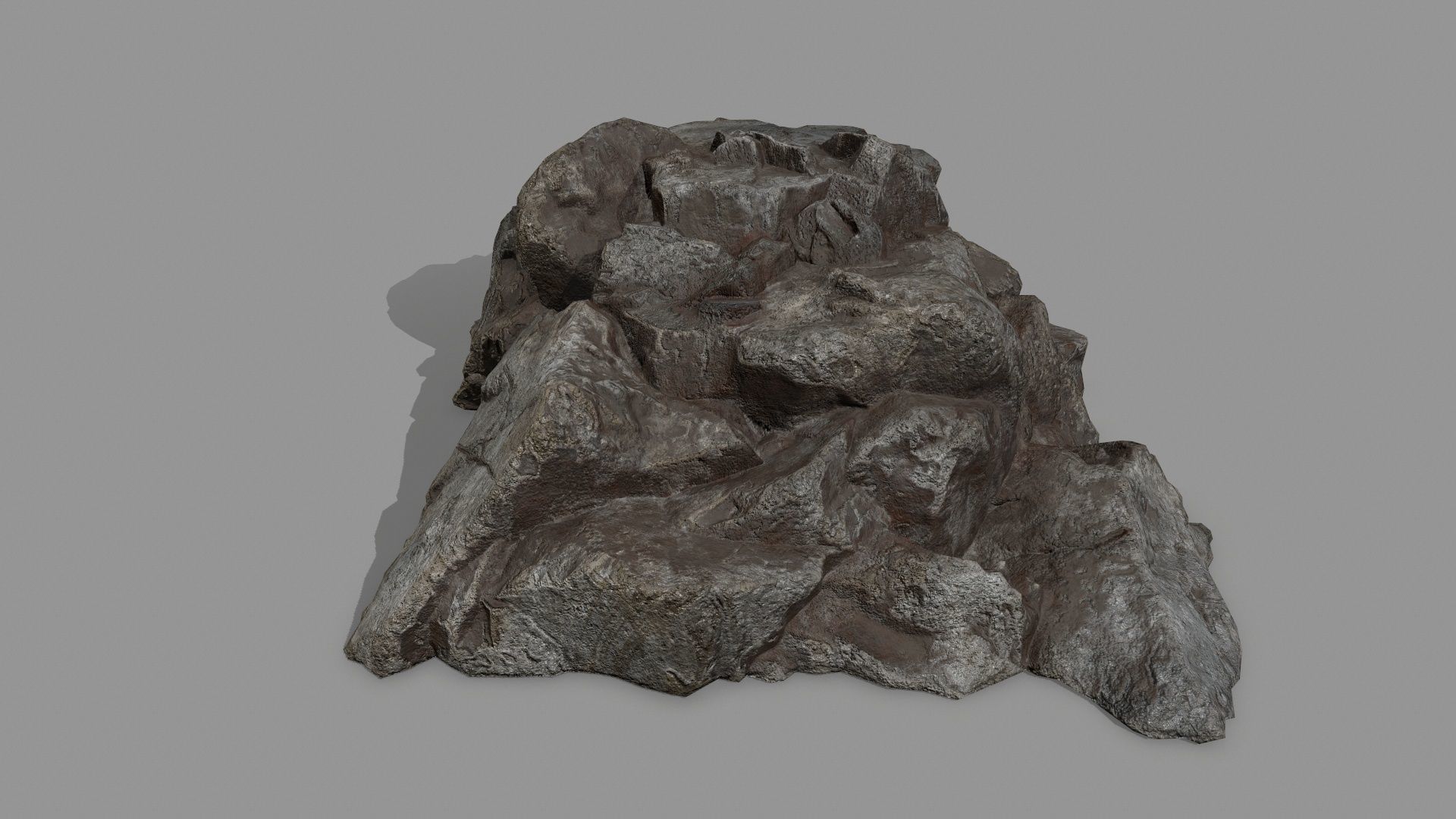 Rock Set Low-poly 3D model_9