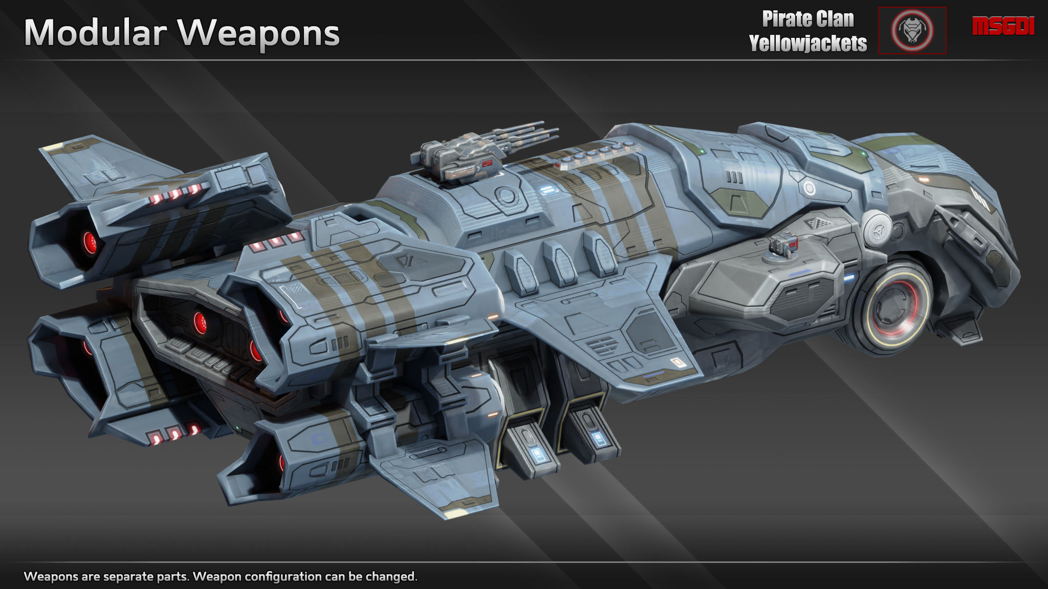 Spaceship Blackbird Destroyer Low-poly 3D model_4