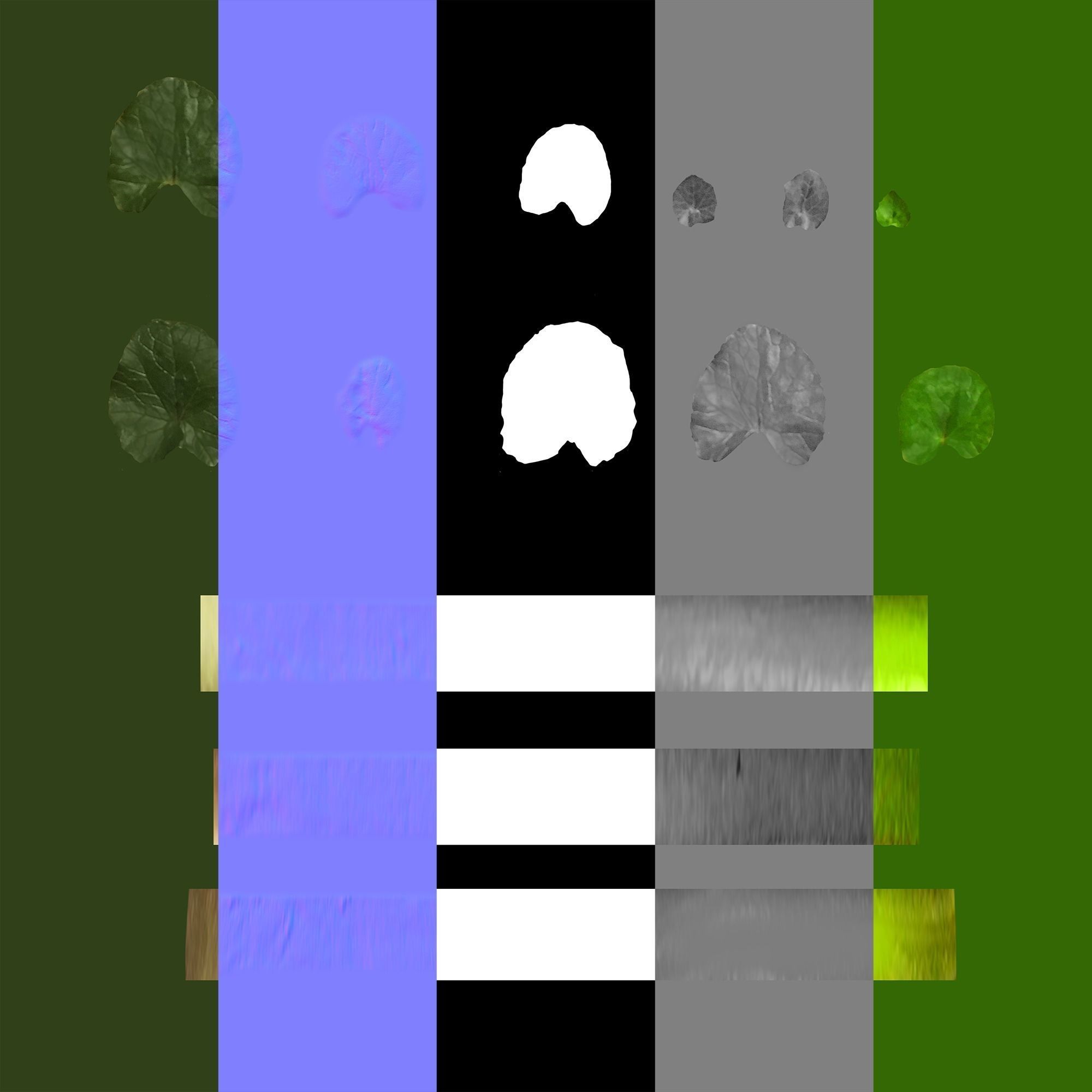 Creeping Buttercup Flower Meadow Patch 3D model_24