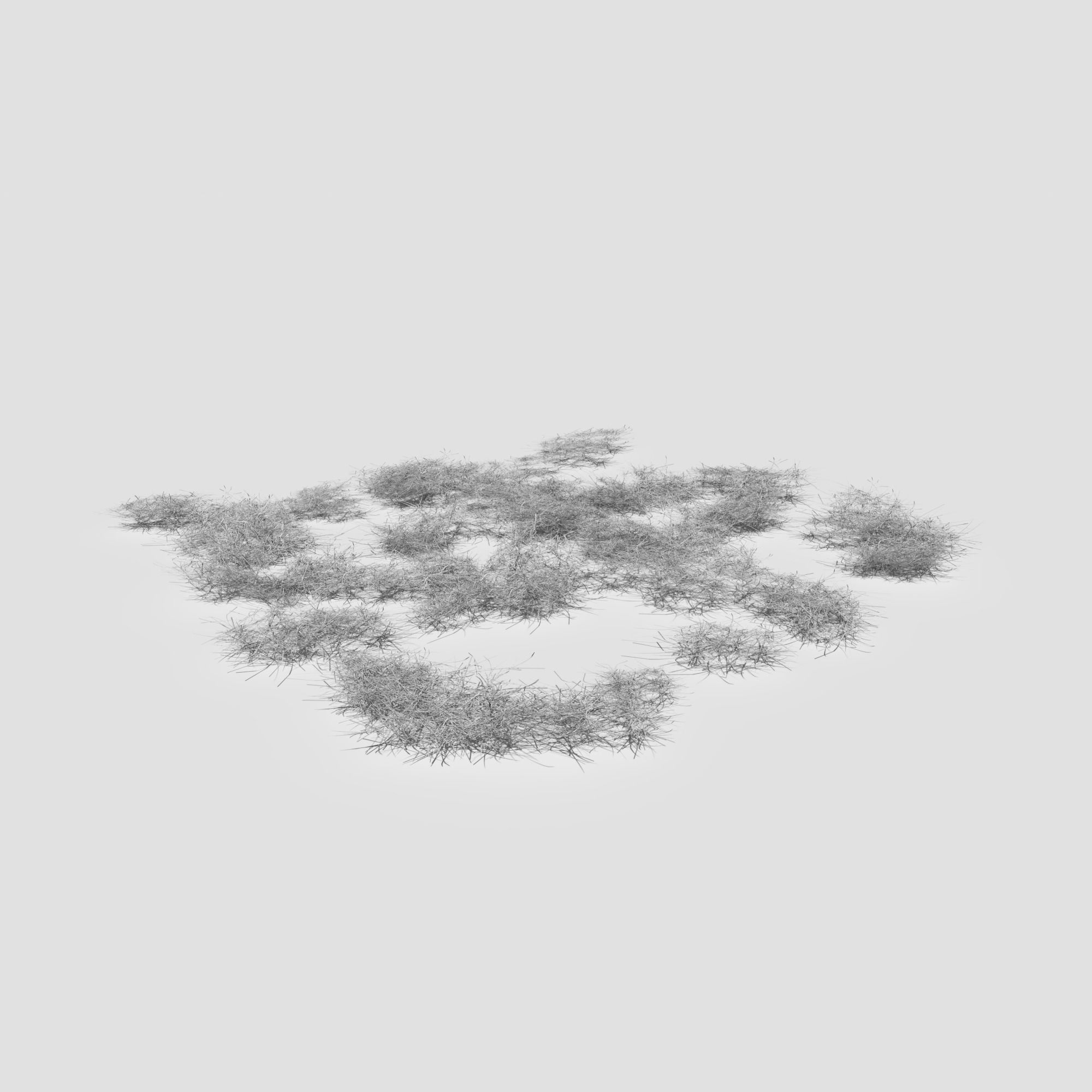 Creeping Buttercup Flower Meadow Patch 3D model_15