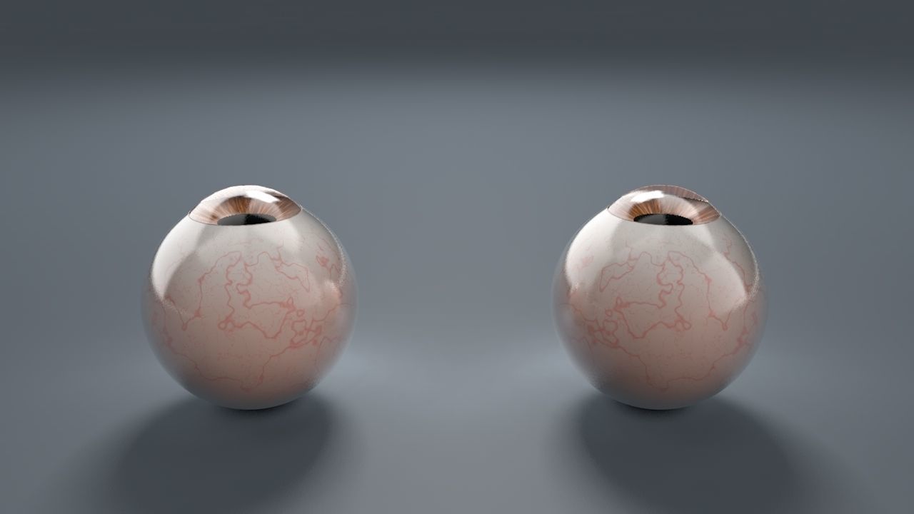 Brown Eyeball Low-poly 3D model_2