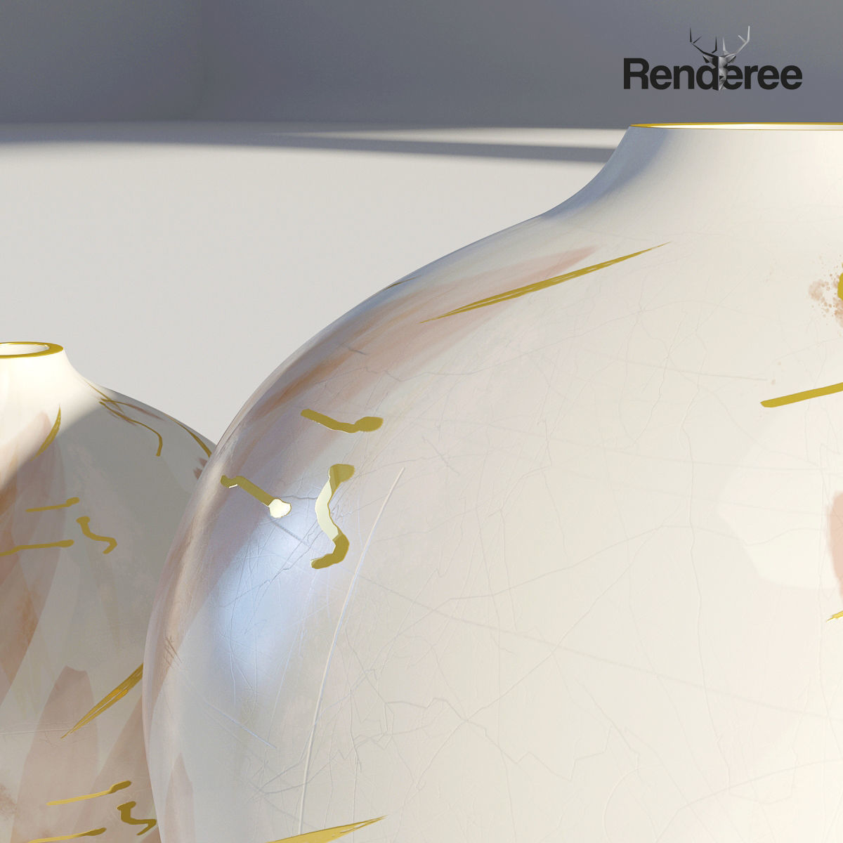 Porcelain China Vase 3D model_4