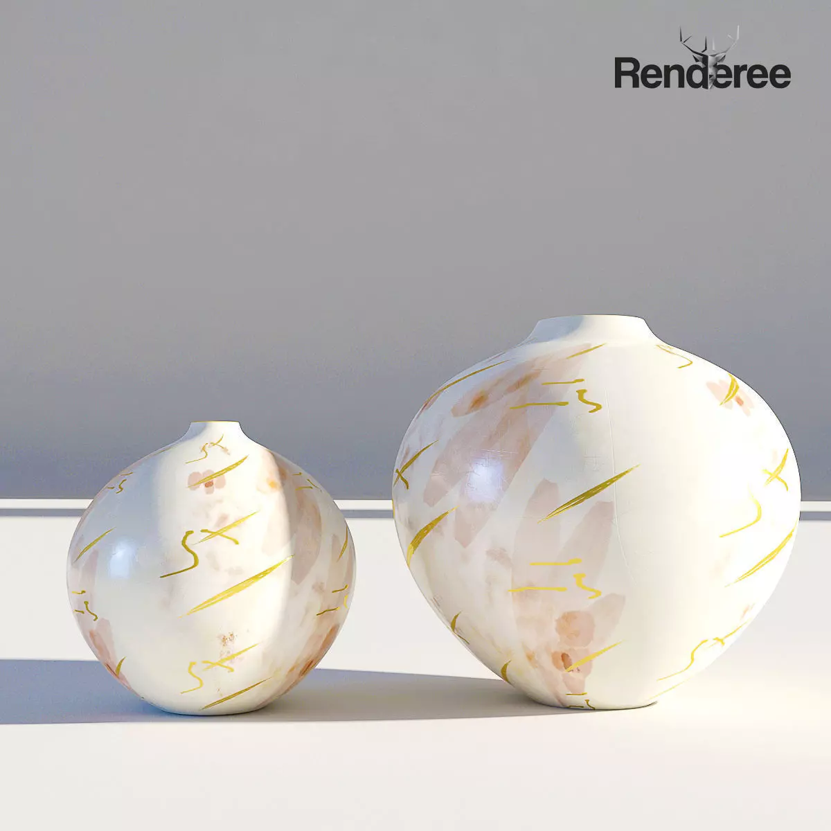 Porcelain China Vase 3D model_0