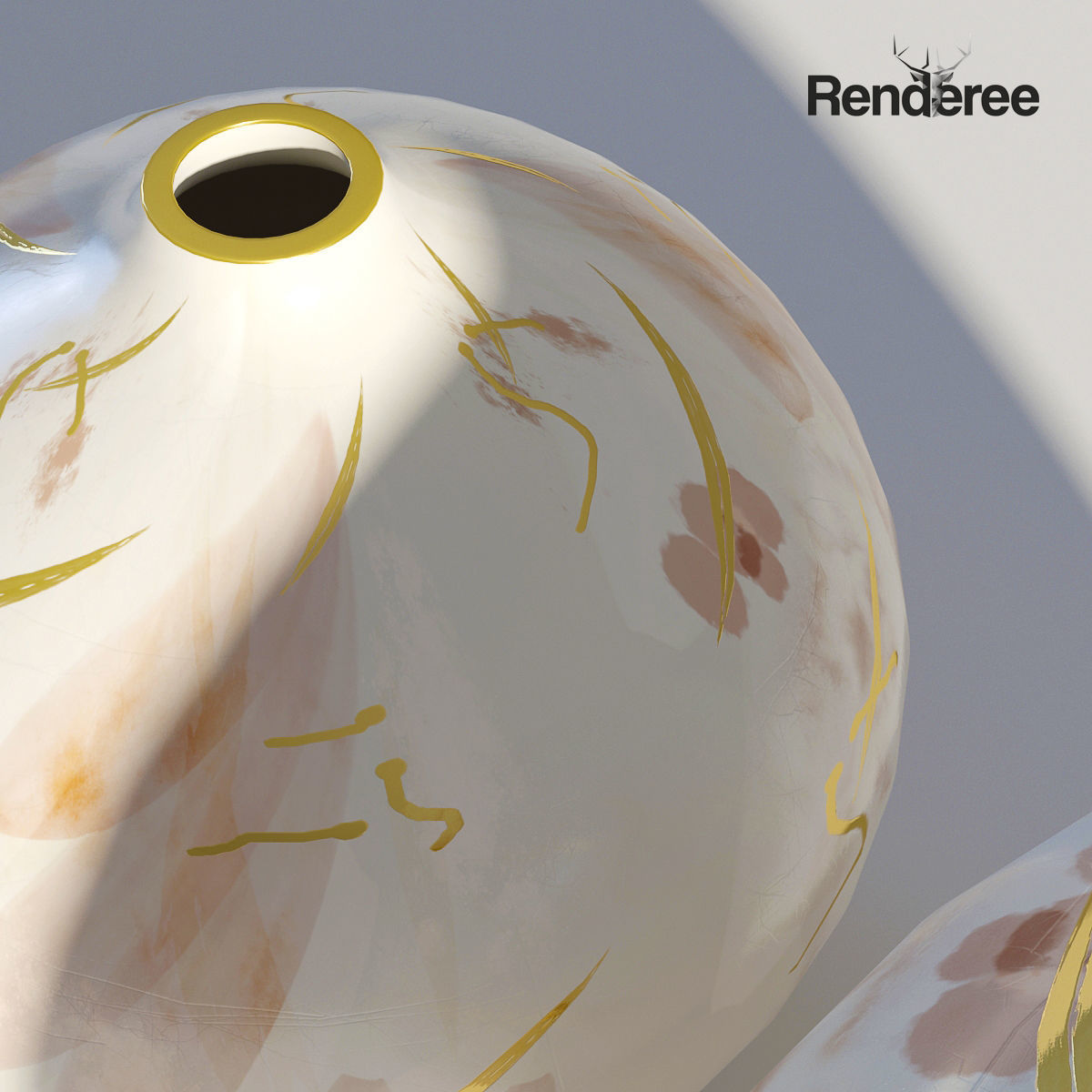 Porcelain China Vase 3D model_5