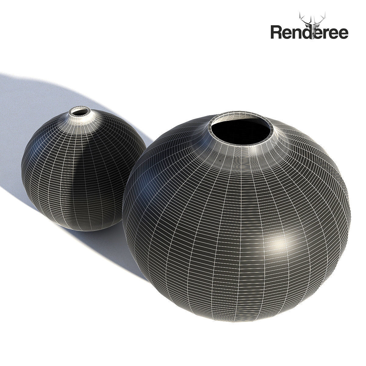 Porcelain China Vase 3D model_11