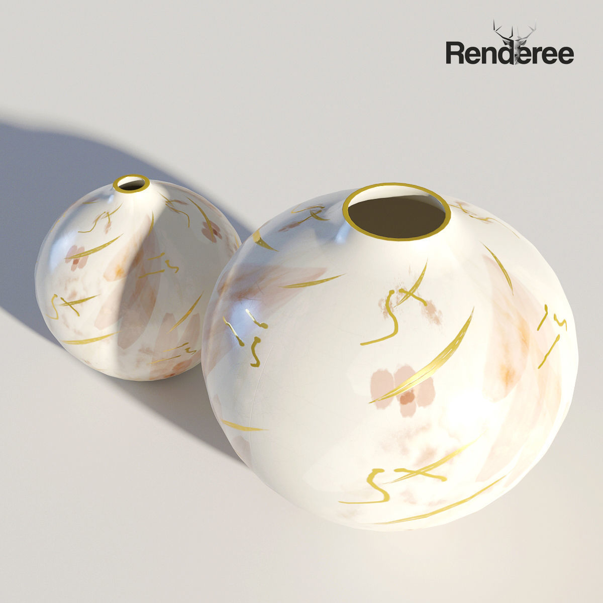 Porcelain China Vase 3D model_2