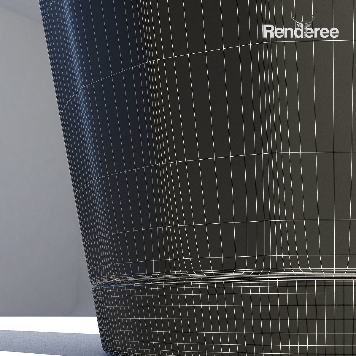 Dark Glass Vase 3D model_9