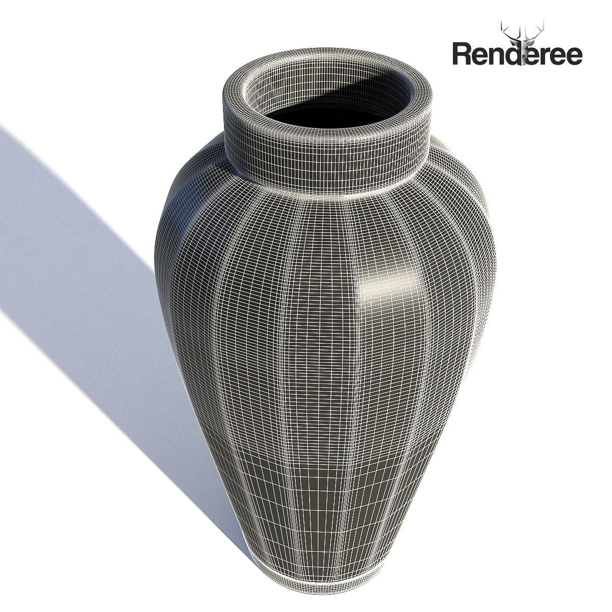 Dark Glass Vase 3D model_11