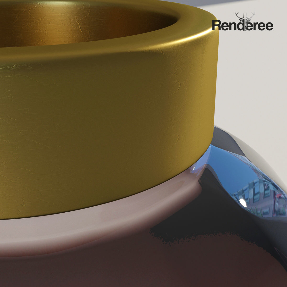 Dark Glass Vase 3D model_4