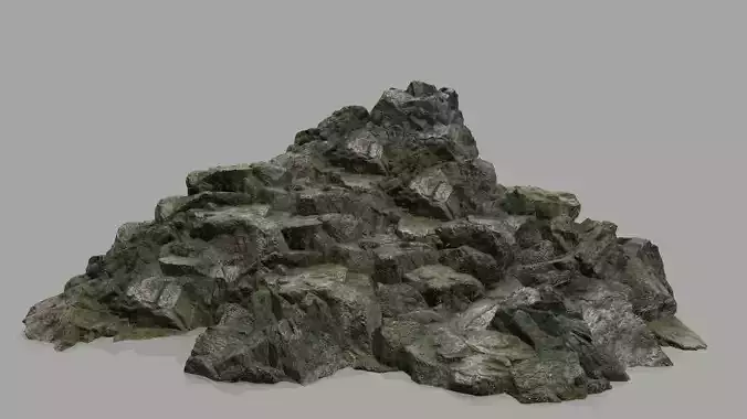 Rock Set Low-poly 3D model