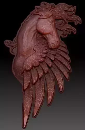 Pegasus  Relief 3D print model