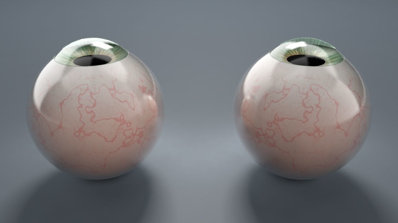 Green Eyeball Low-poly 3D model_3