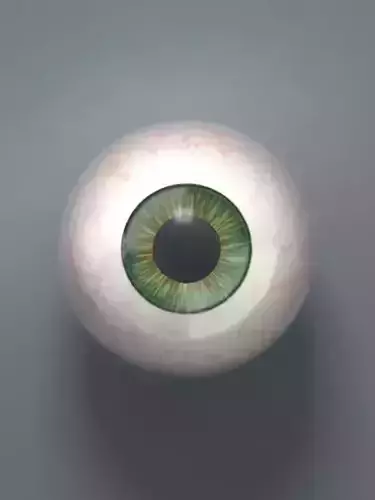 Green Eyeball Low-poly 3D model