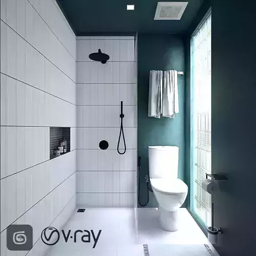 modern bathroom scene