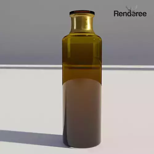 Dark Yellow Glass Vase