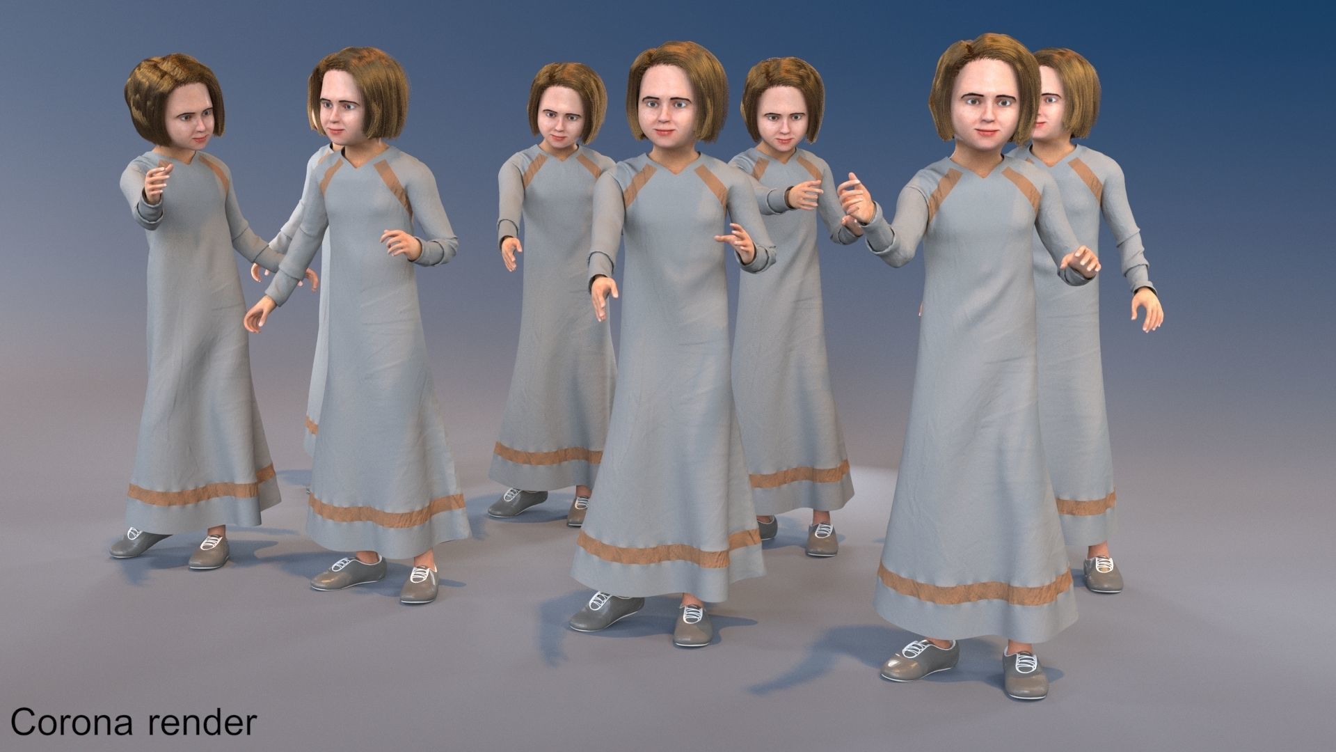 Arabic people static 16 x different models 128 poses 3D Model Collection_4