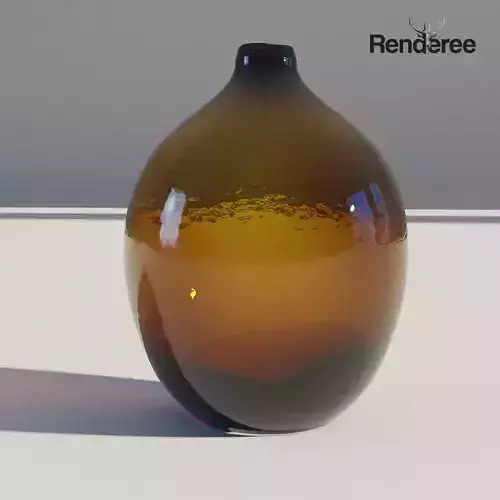 Yellow Dark Glass Vase 2