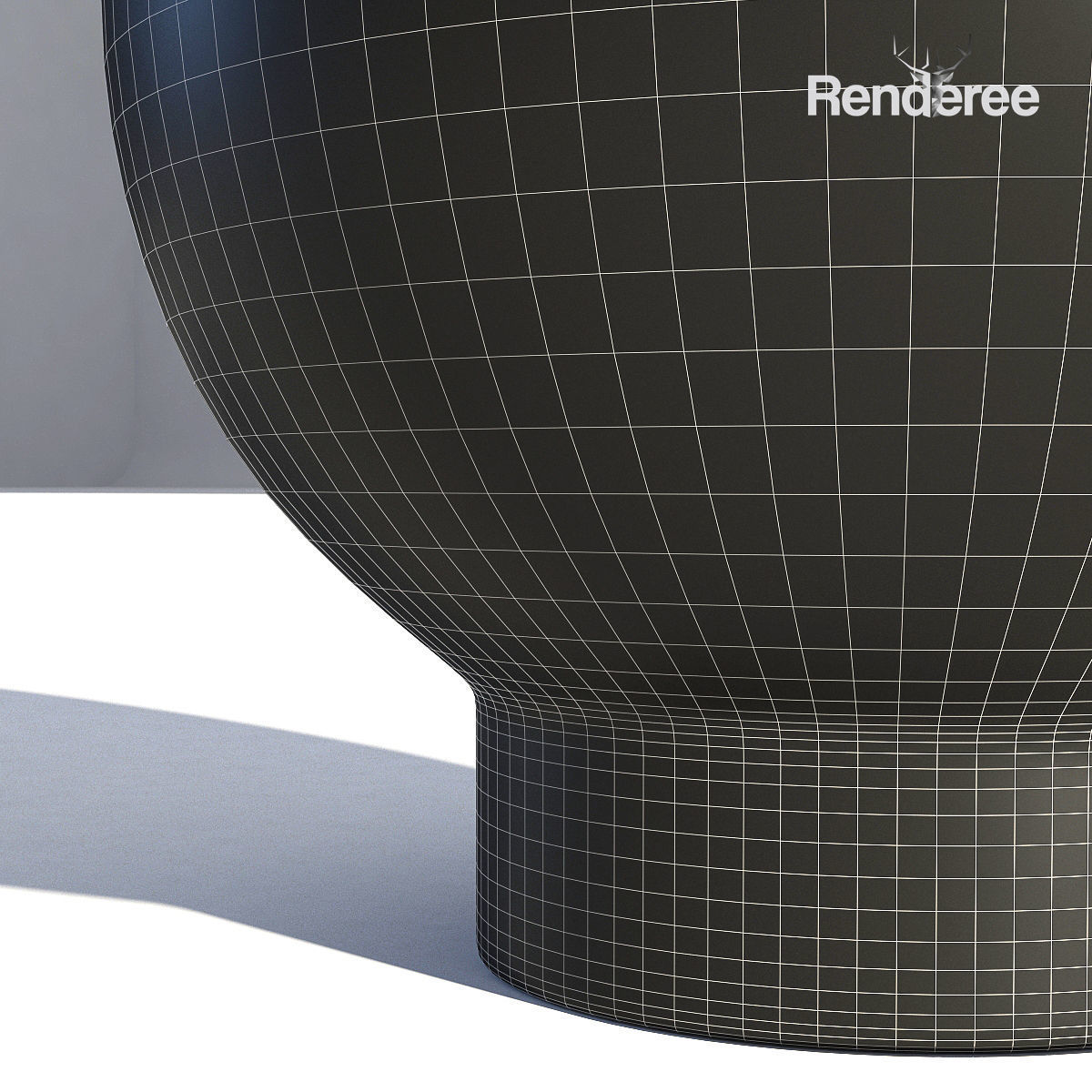 Yellow Dark Glass Vase 3 3D model_9