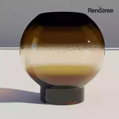 Yellow Dark Glass Vase 3