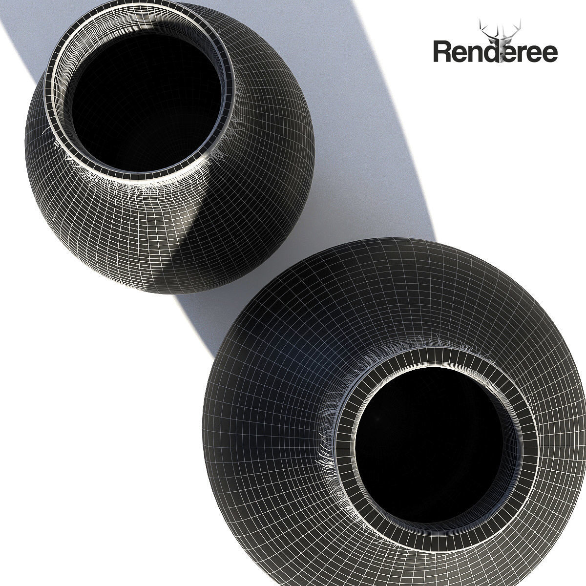 Small Glass Vases Jars 3D model_6