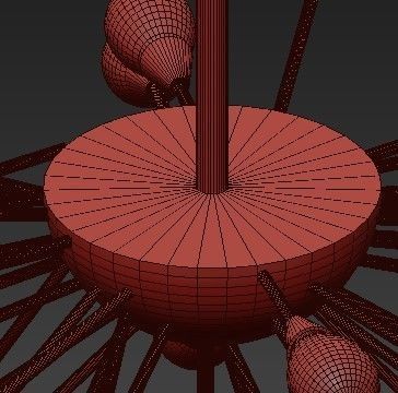 Original Sputnik Kronleuchter 3D model_2