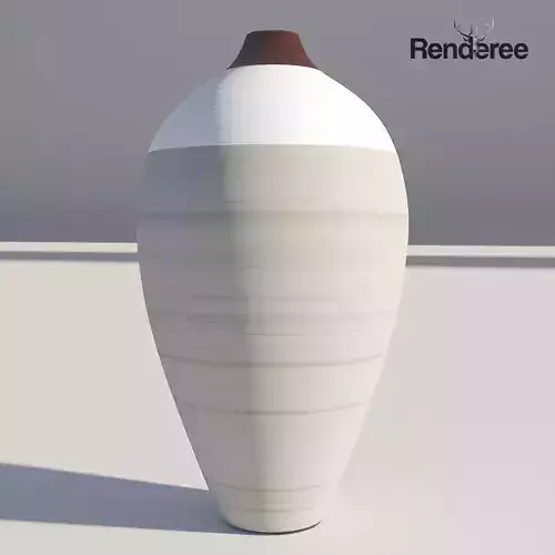 Grey White Ceramic Vase