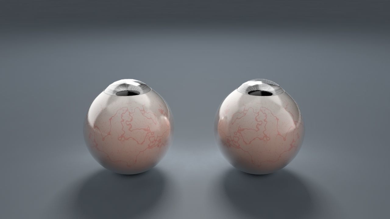 Grey Eyeball Low-poly 3D model_2