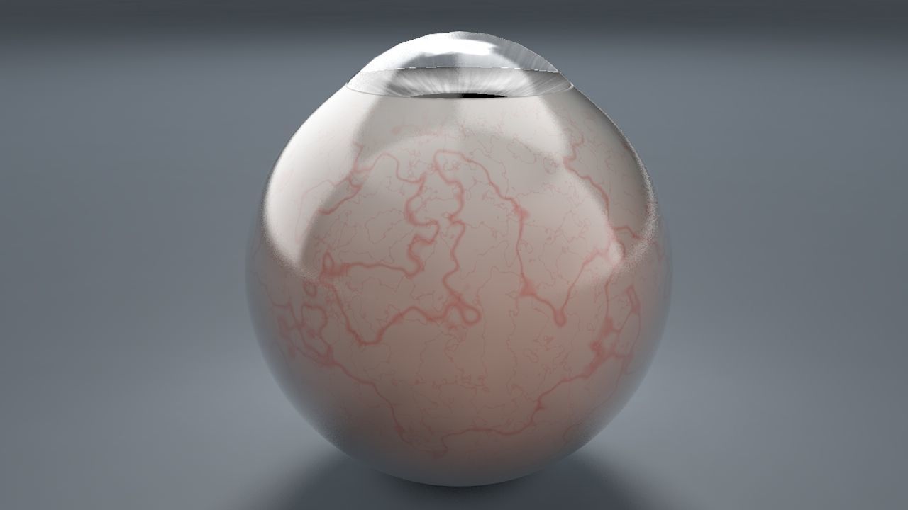 Grey Eyeball Low-poly 3D model_6