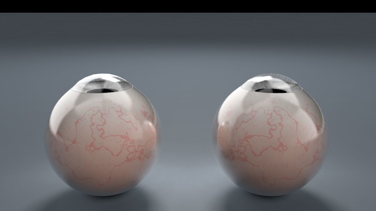 Grey Eyeball Low-poly 3D model_3