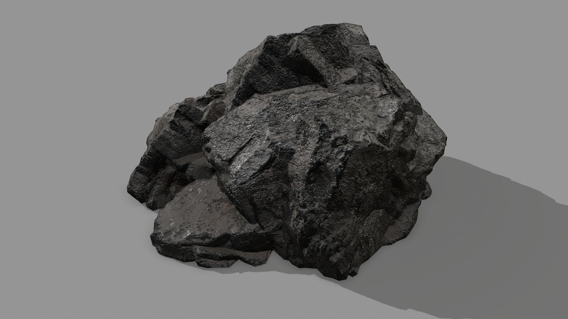 Rock Set Low-poly 3D model_10