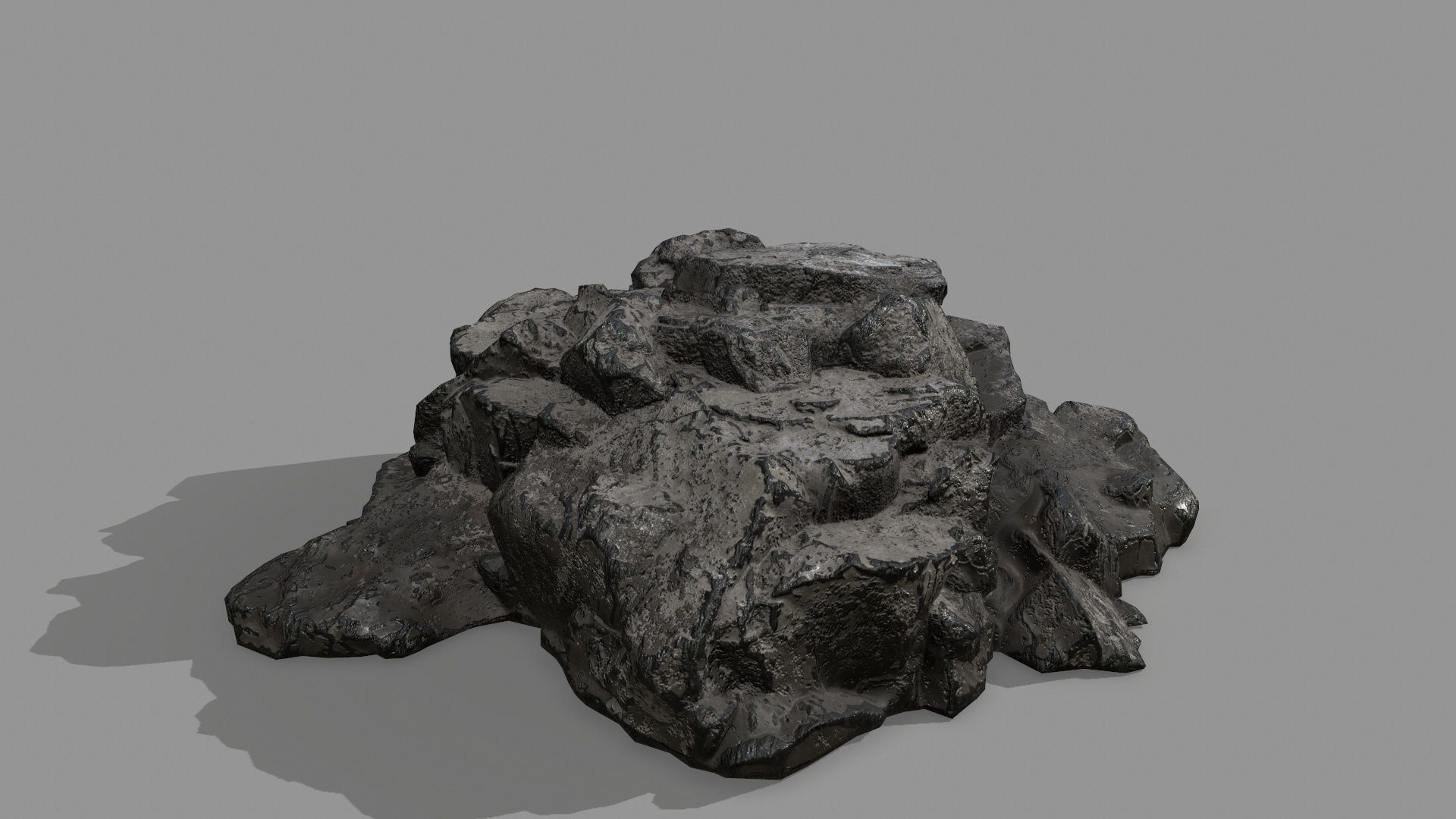 Rock Set Low-poly 3D model_5