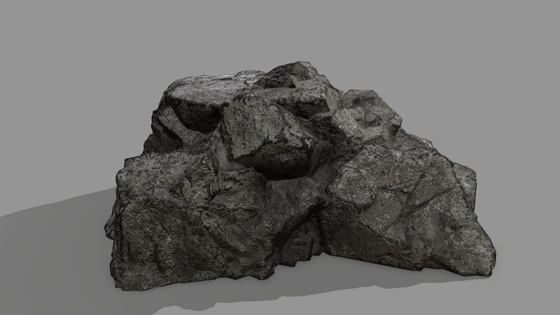 Rock Set Low-poly 3D model_6