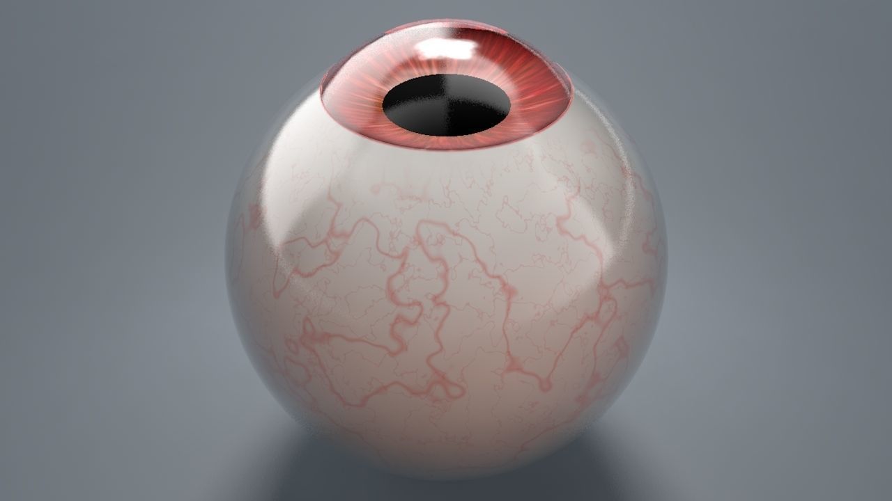 Red Eyeball Low-poly 3D model_7
