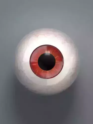 Red Eyeball Low-poly 3D model
