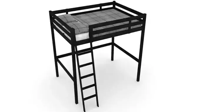 High Bed Stora Low-poly 3D model