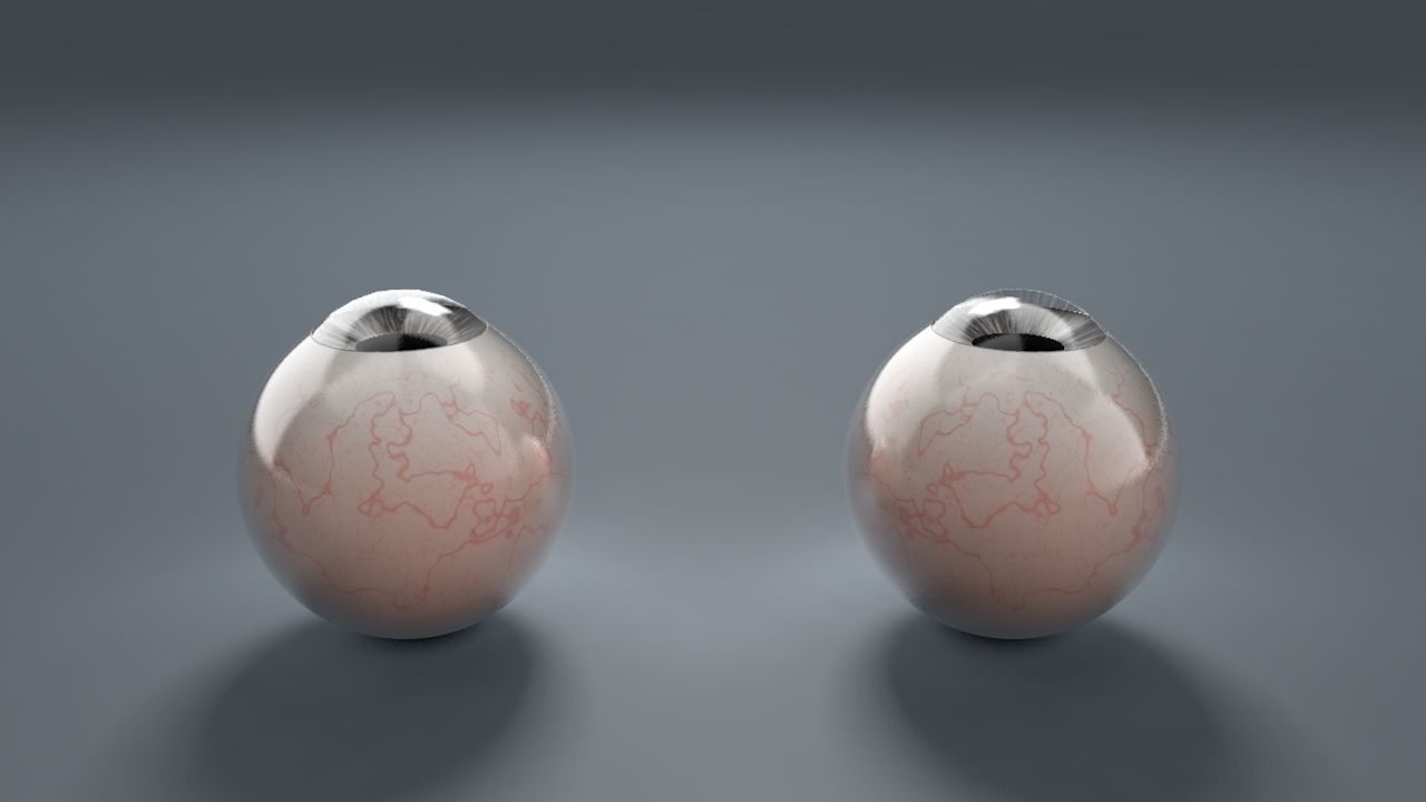 Black Eyeball Low-poly 3D model_2