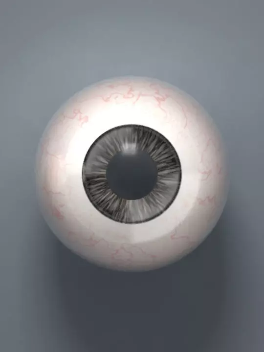 Black Eyeball Low-poly 3D model_0