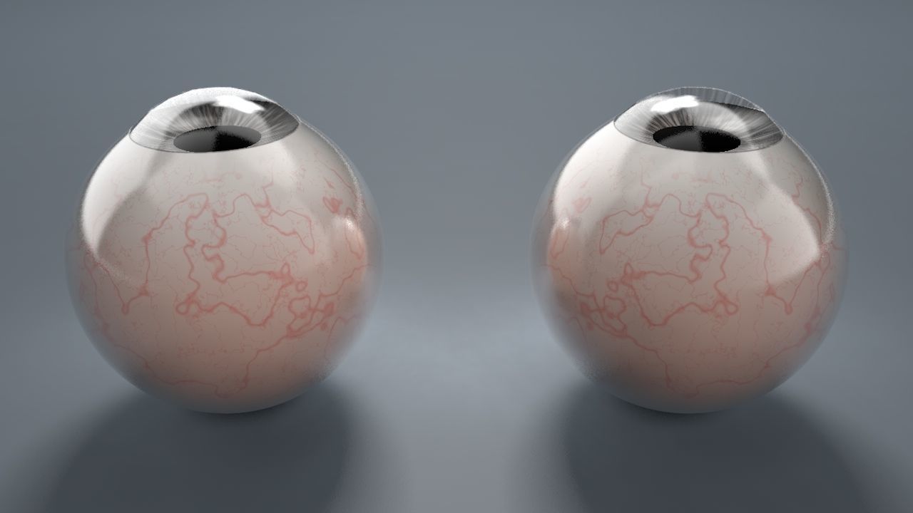 Black Eyeball Low-poly 3D model_3