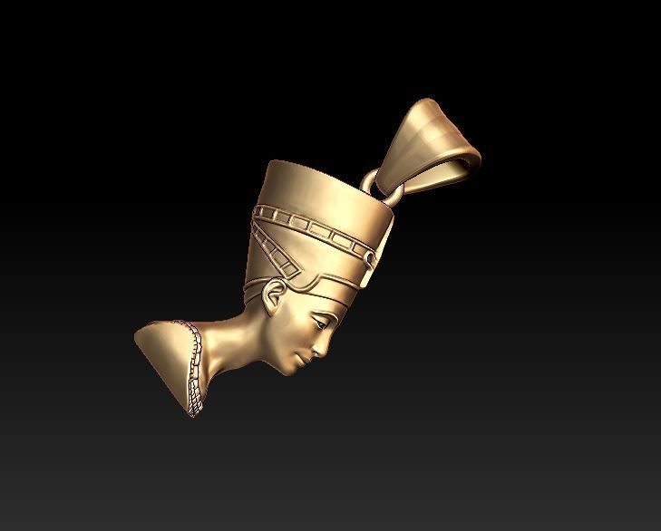 Queen Nefertiti pendant 3D print model_1