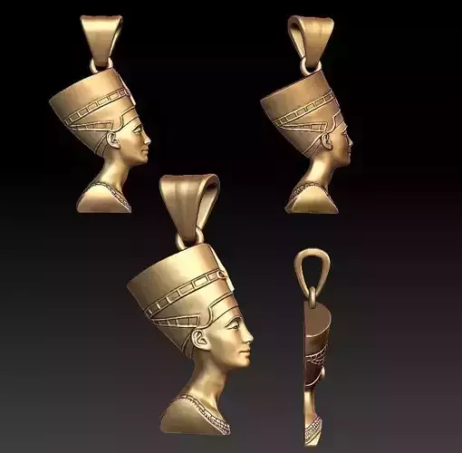 Queen Nefertiti pendant 3D print model
