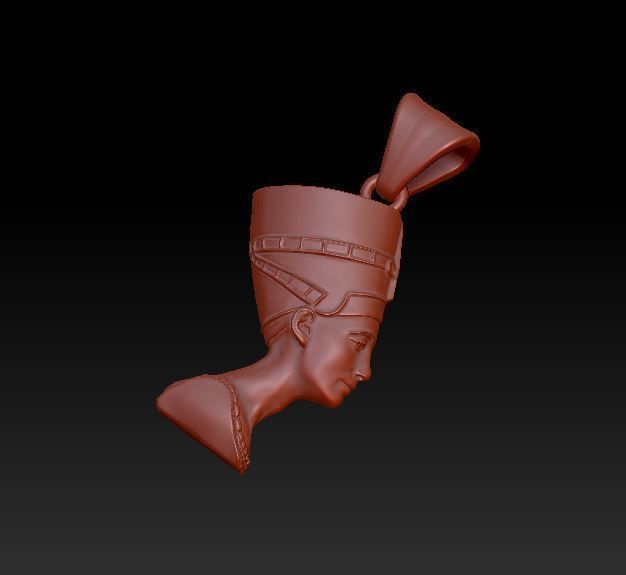 Queen Nefertiti pendant 3D print model_4
