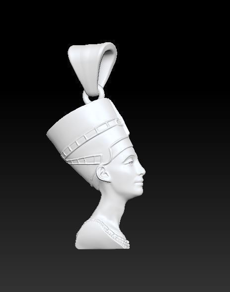 Queen Nefertiti pendant 3D print model_3