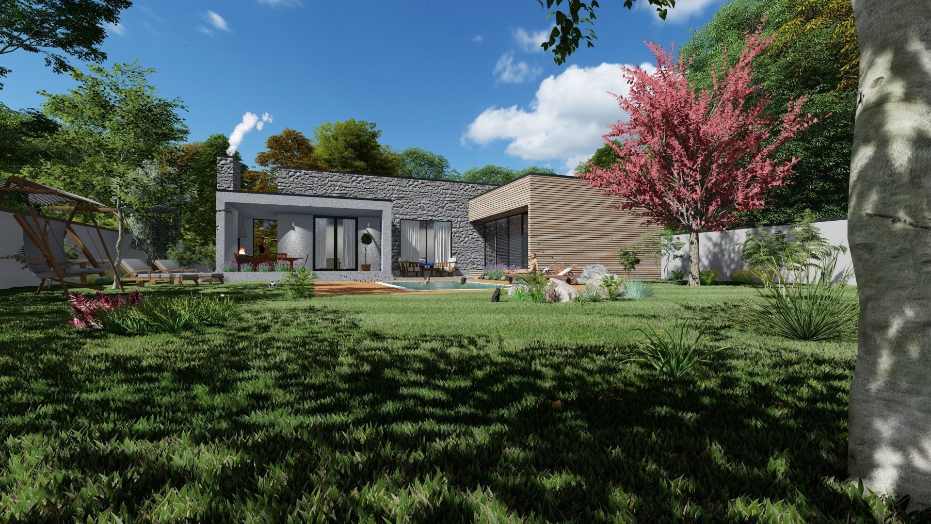 modern design house casa istriana Low-poly 3D model_12