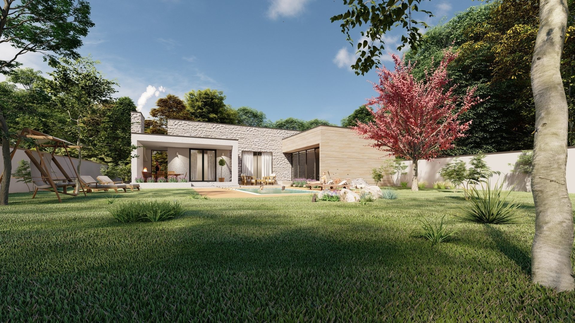 modern design house casa istriana Low-poly 3D model_2