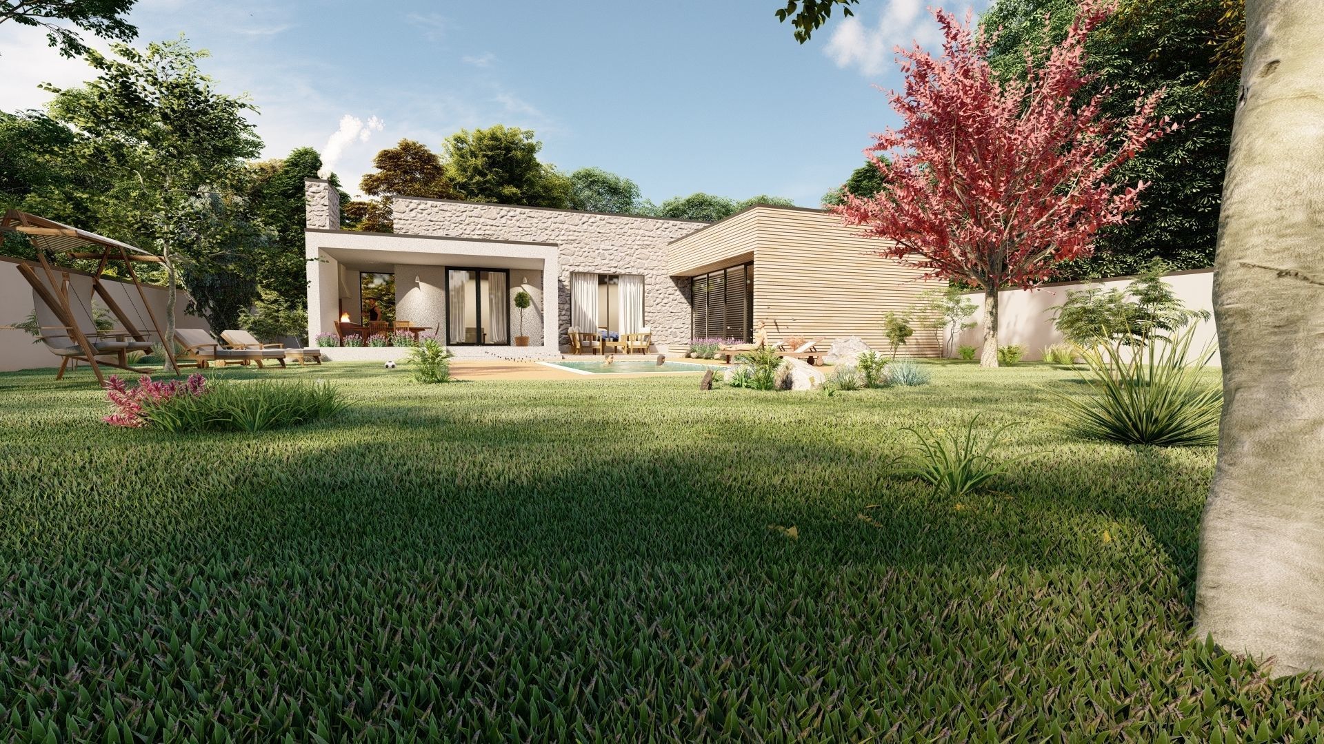 modern design house casa istriana Low-poly 3D model_7