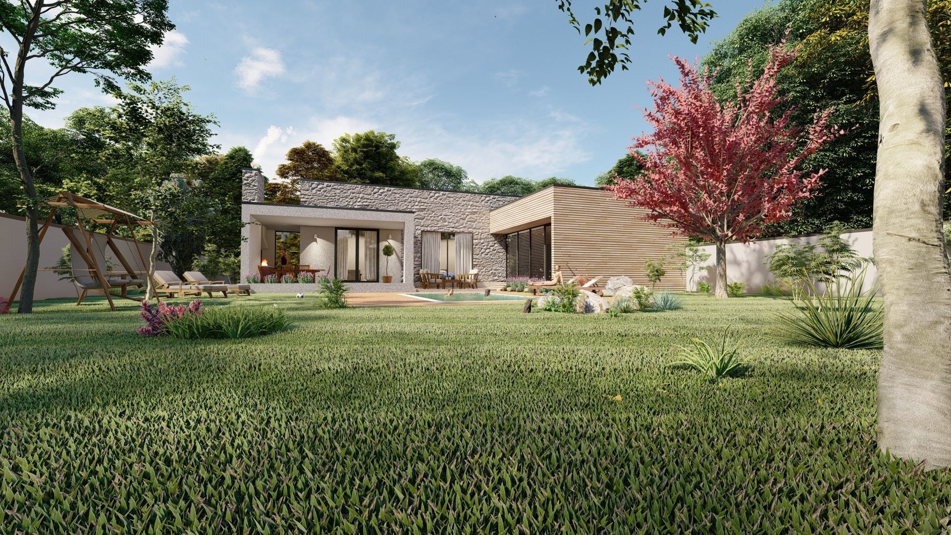 modern design house casa istriana Low-poly 3D model_6