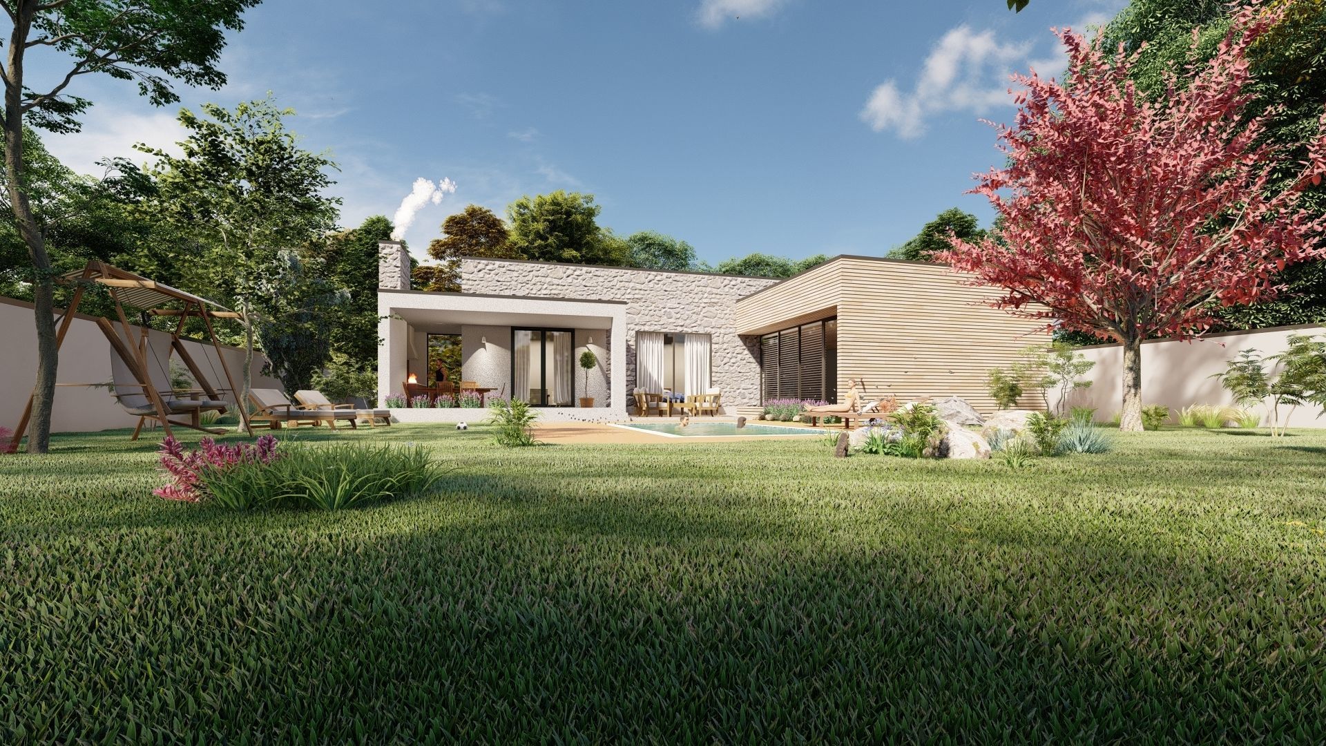 modern design house casa istriana Low-poly 3D model_13