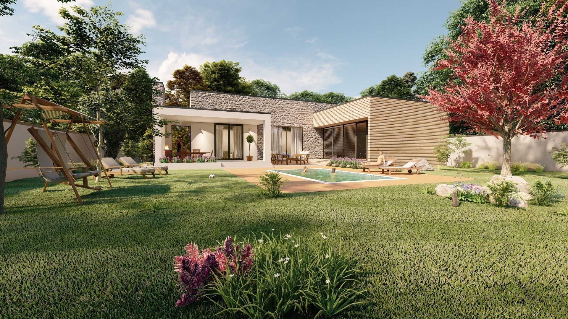 modern design house casa istriana Low-poly 3D model_8