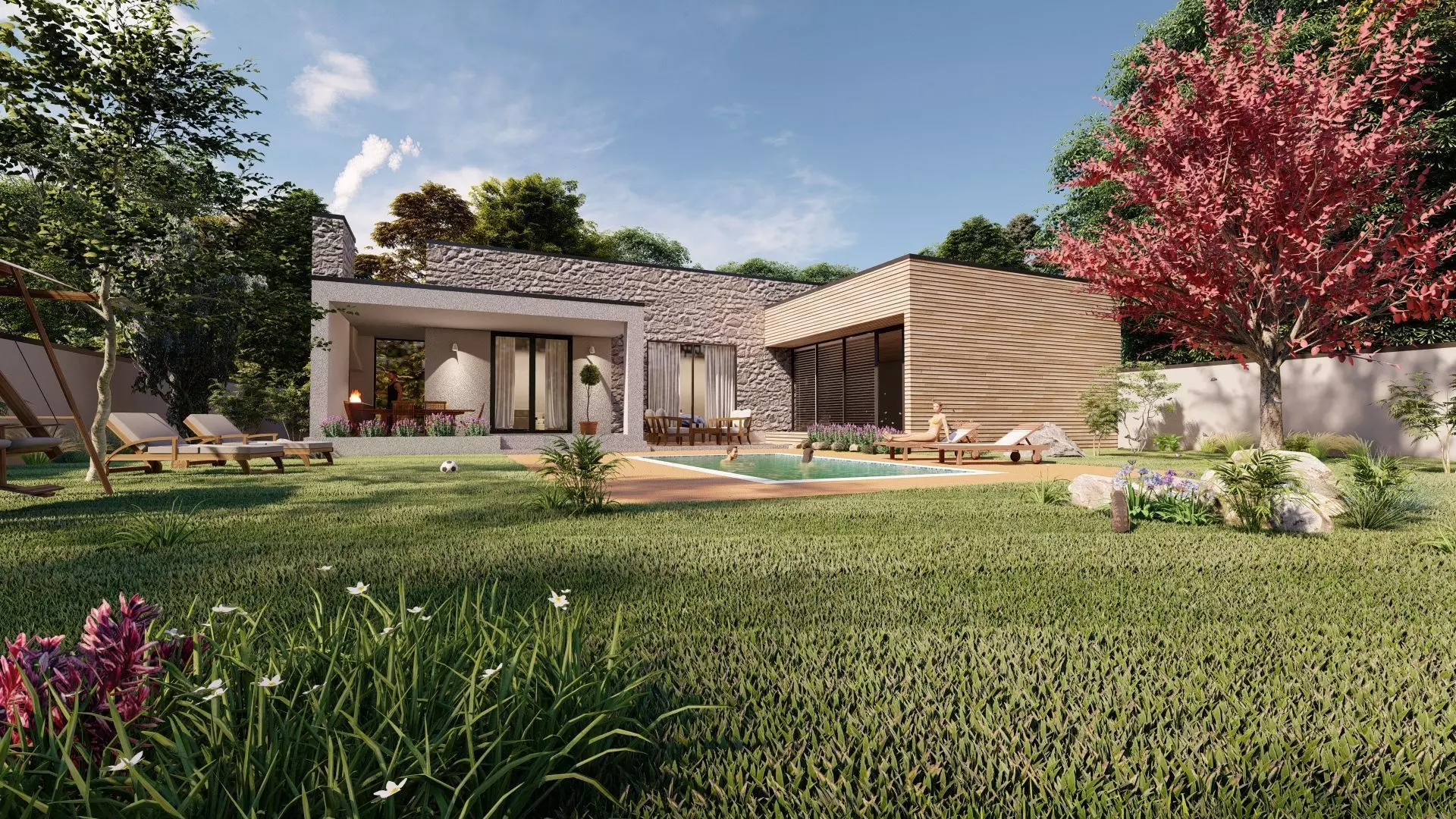 modern design house casa istriana Low-poly 3D model_0