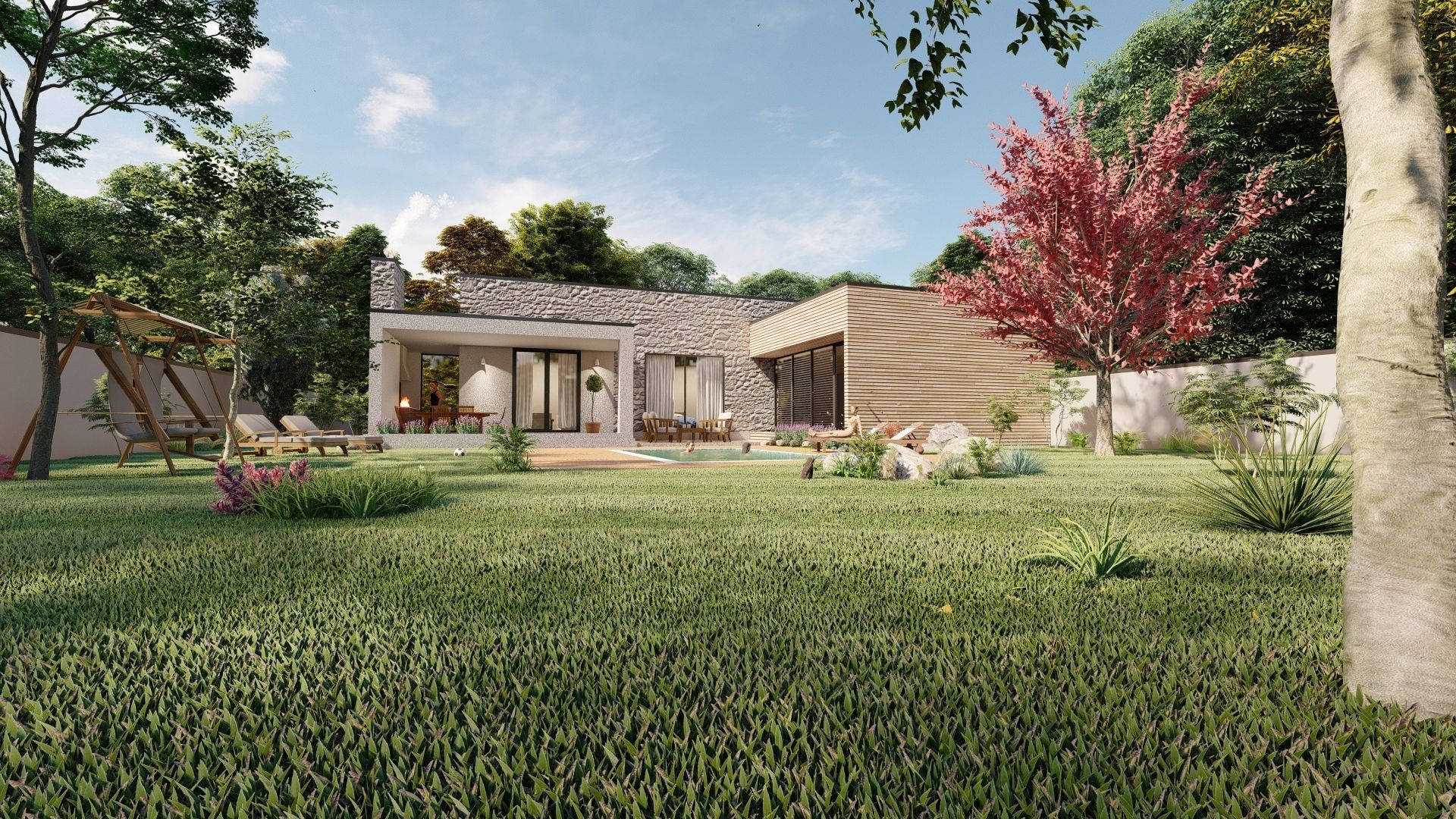 modern design house casa istriana Low-poly 3D model_5